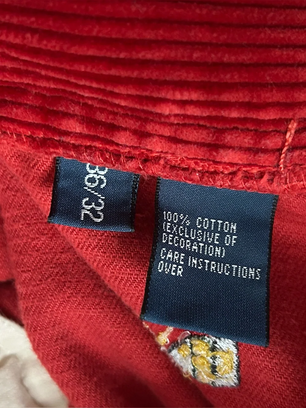 Vintage Polo Ralph Lauren Embroidered Crest Corduroy Pants
